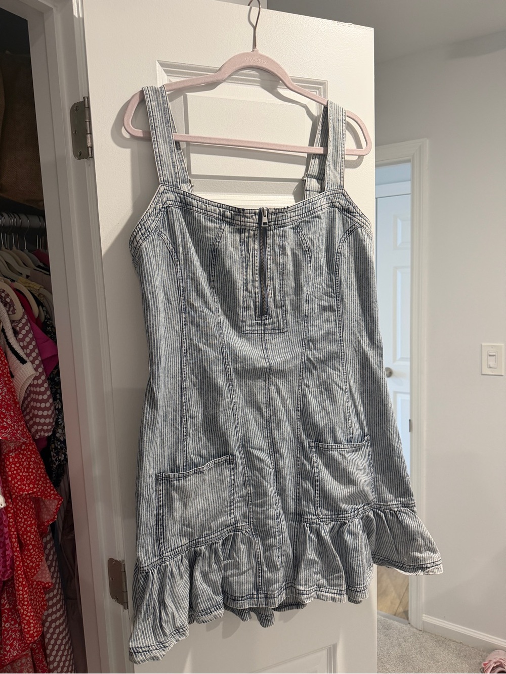 Pilcro Cotton “Denim” Mini Dress